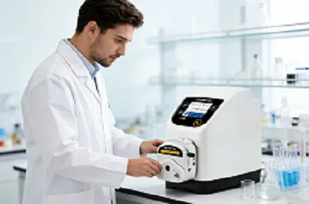Bơm nhu động cấp chất lỏng chính xác cho phản ứng hóa học